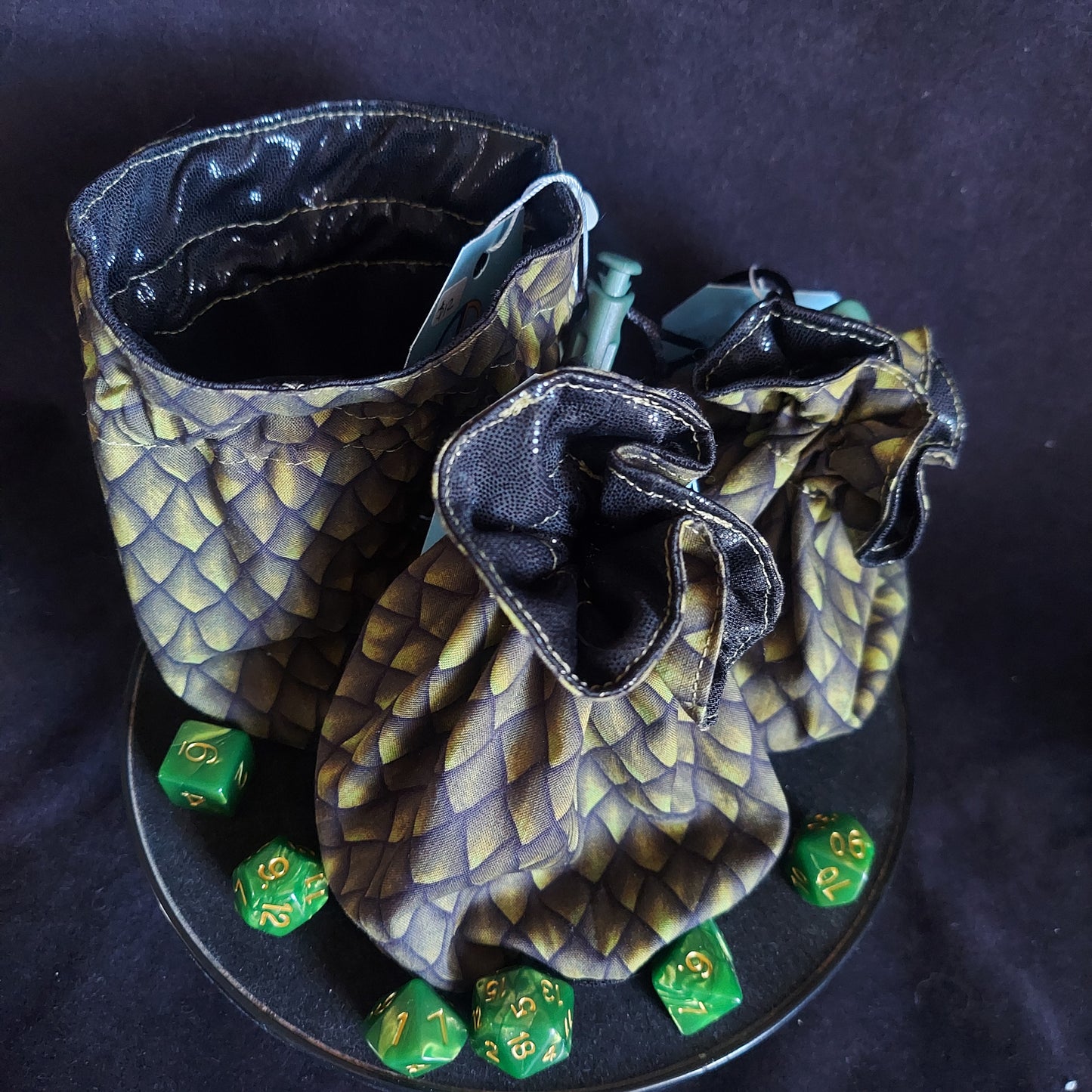 Green Dragonscale Dice Bag