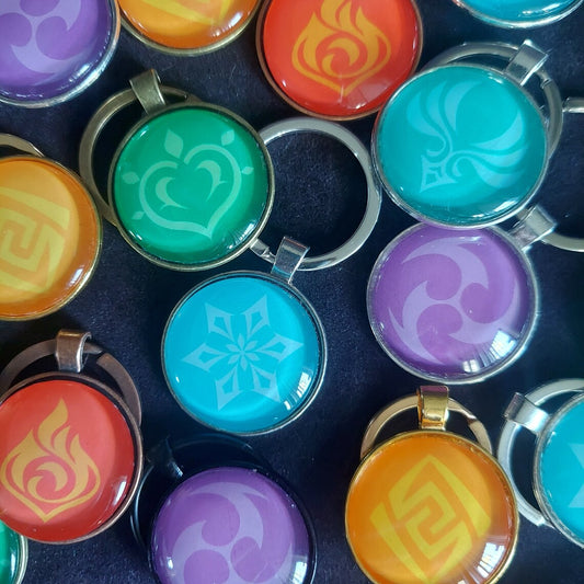 Genshin Impact Vision Keychains