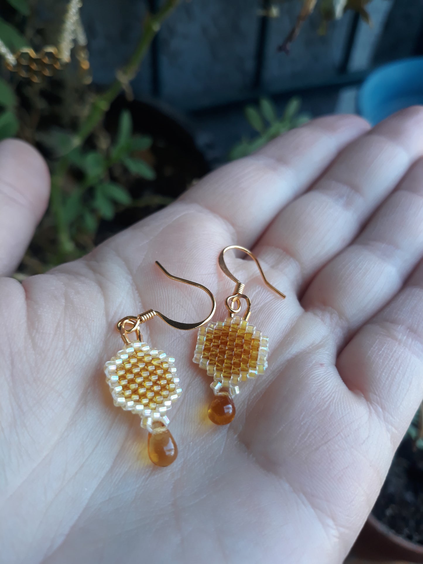 Mini Honeycomb Earrings