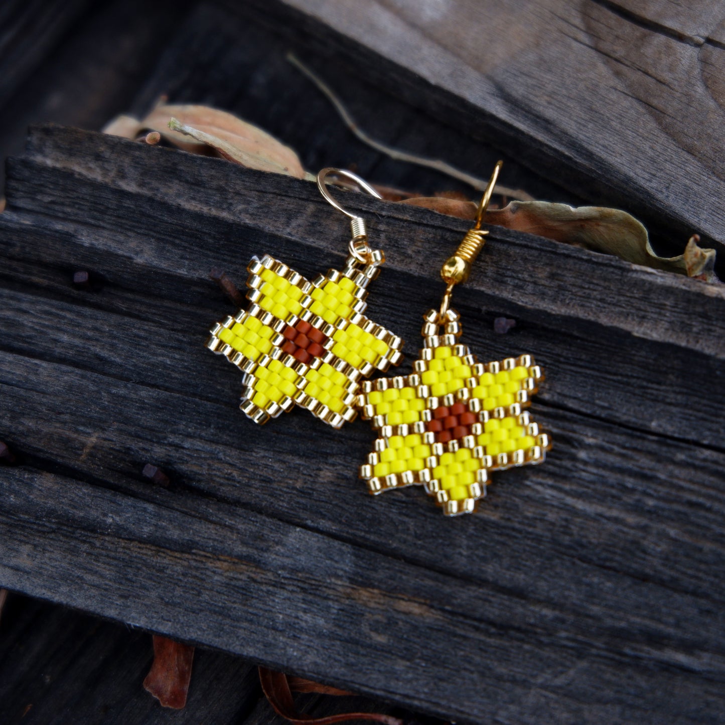 Small Sunflower Earrings