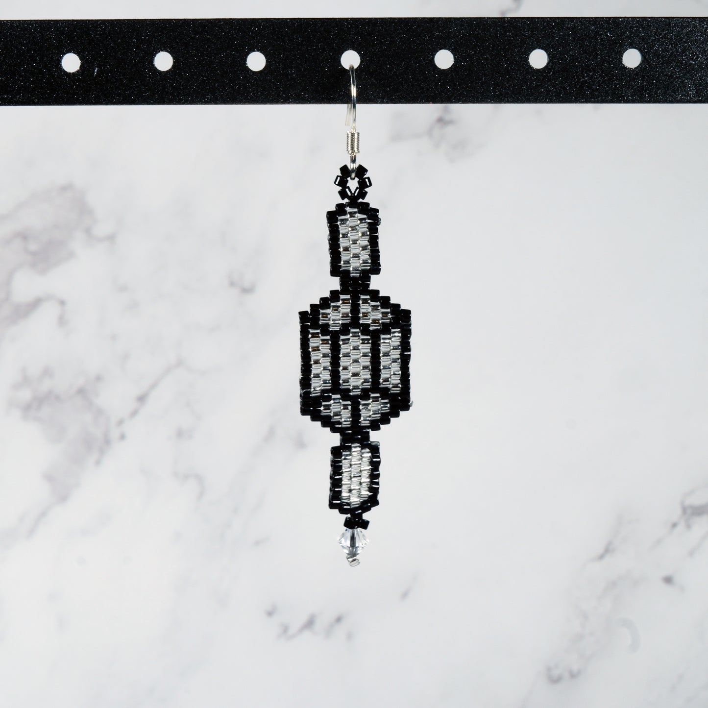 Legend of Zelda Rupee Themed Beaded Earrings with Crystal Accents