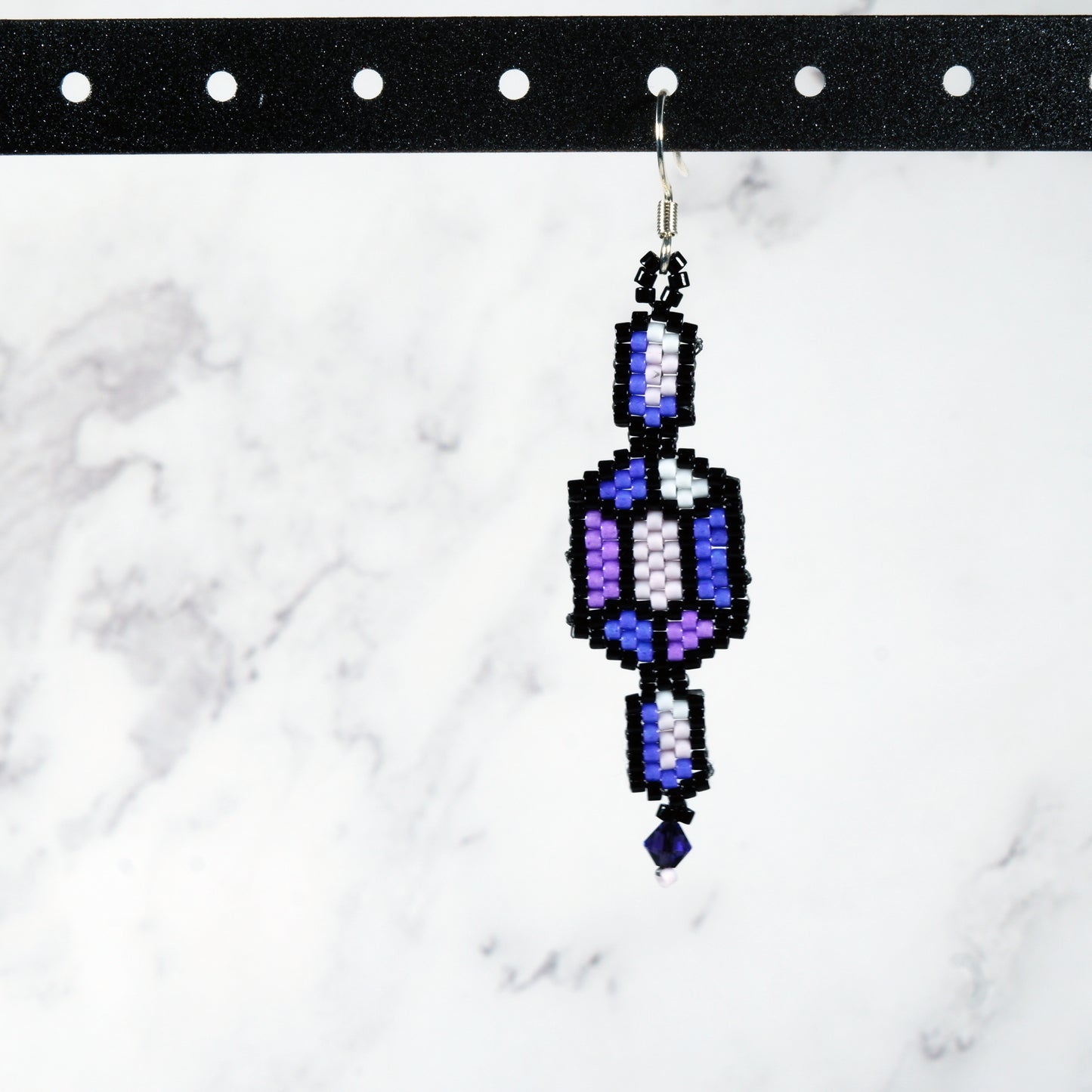 Legend of Zelda Rupee Themed Beaded Earrings with Crystal Accents