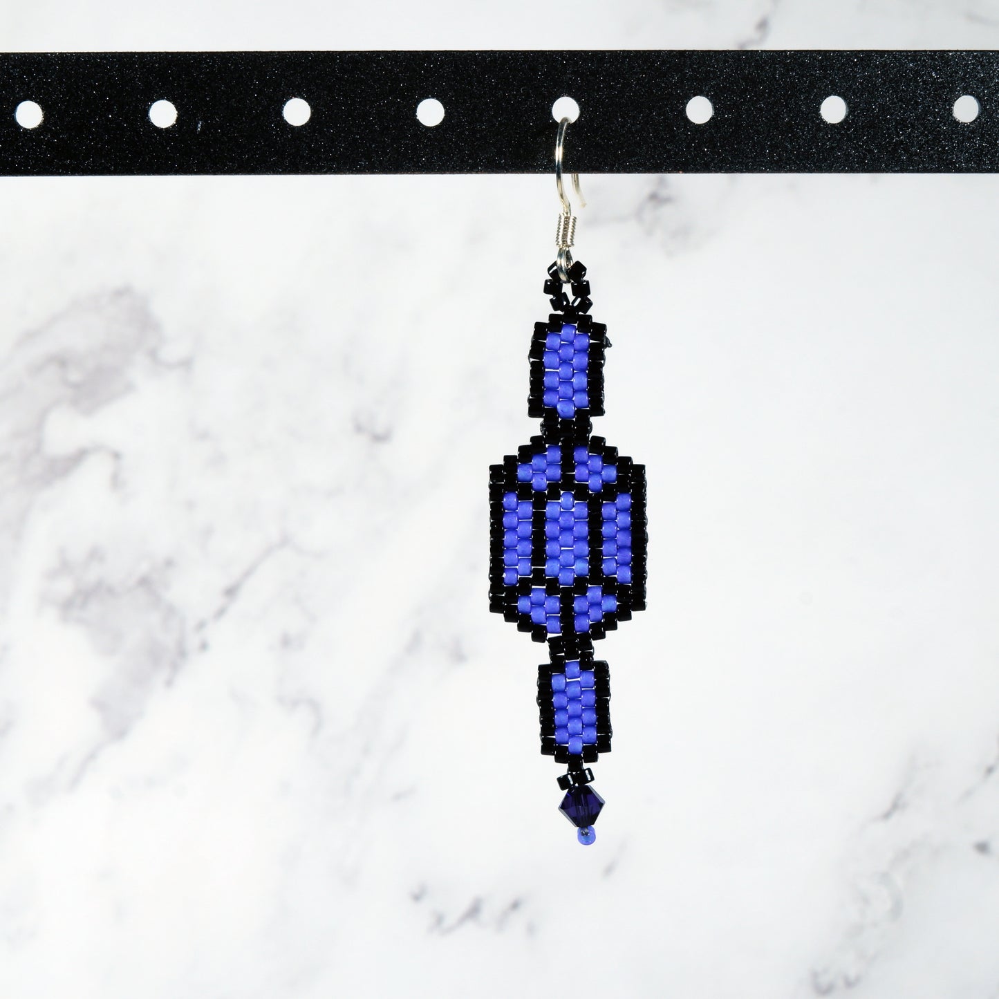 Legend of Zelda Rupee Themed Beaded Earrings with Crystal Accents