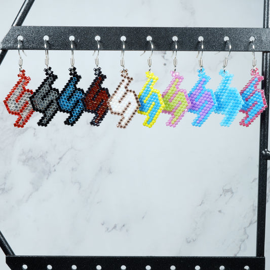 Metroid-Themed Beaded Earrings