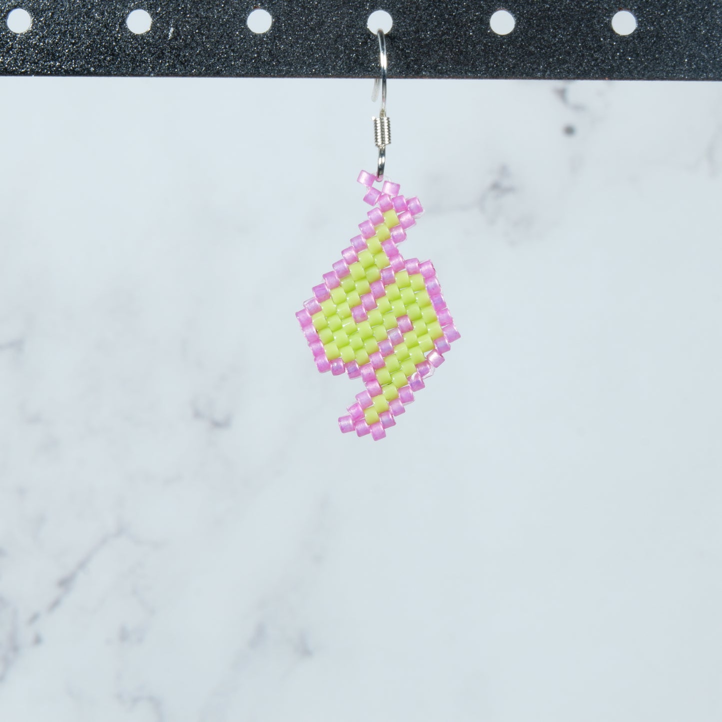 Metroid-Themed Beaded Earrings
