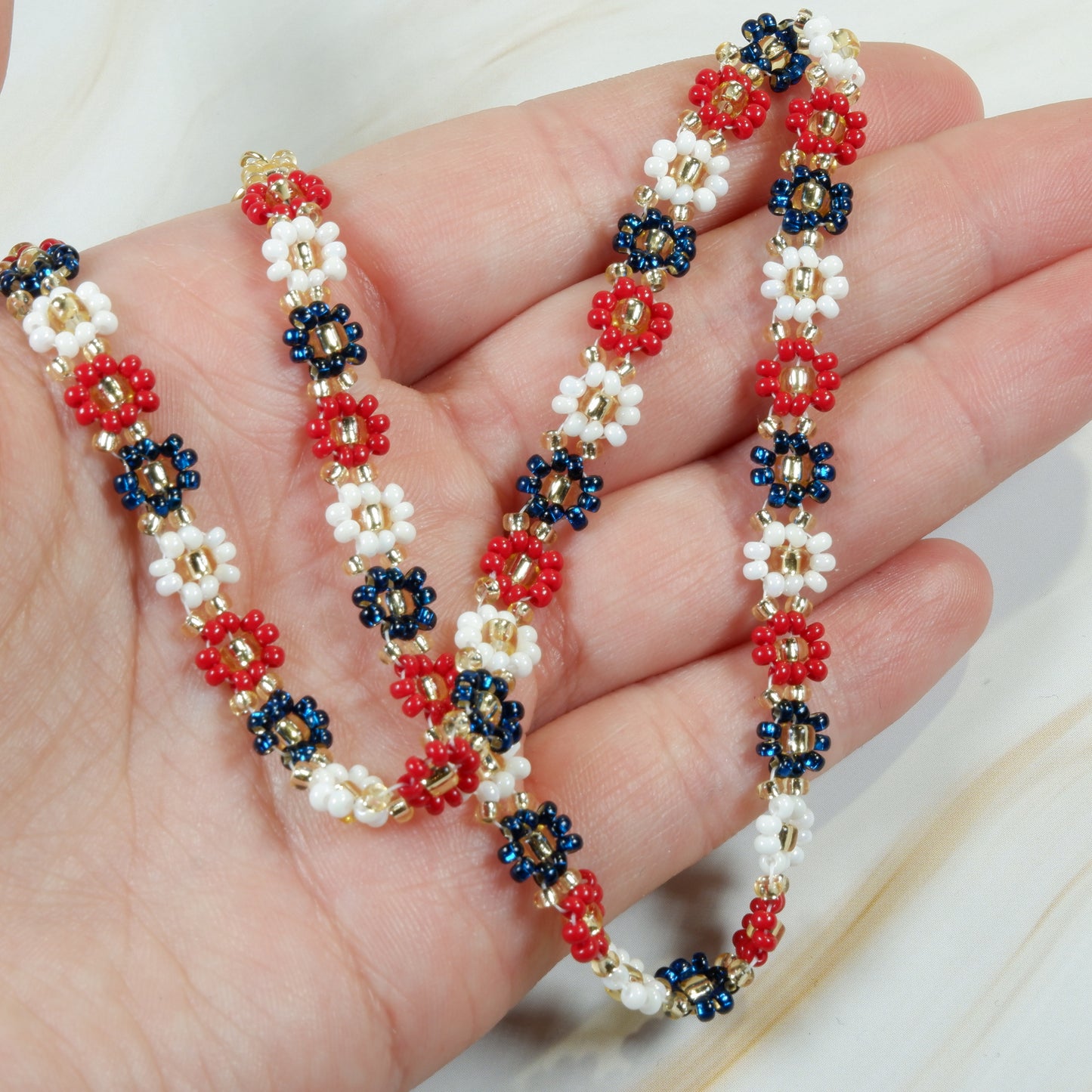Red White Blue Daisy Chain