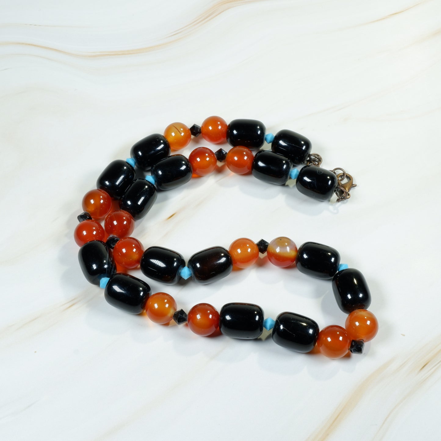 Black & Red Agate with Crystals