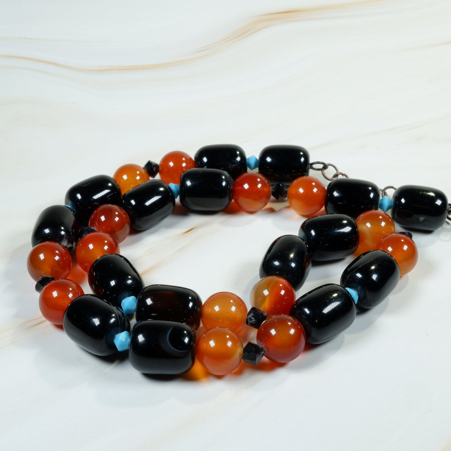 Black & Red Agate with Crystals