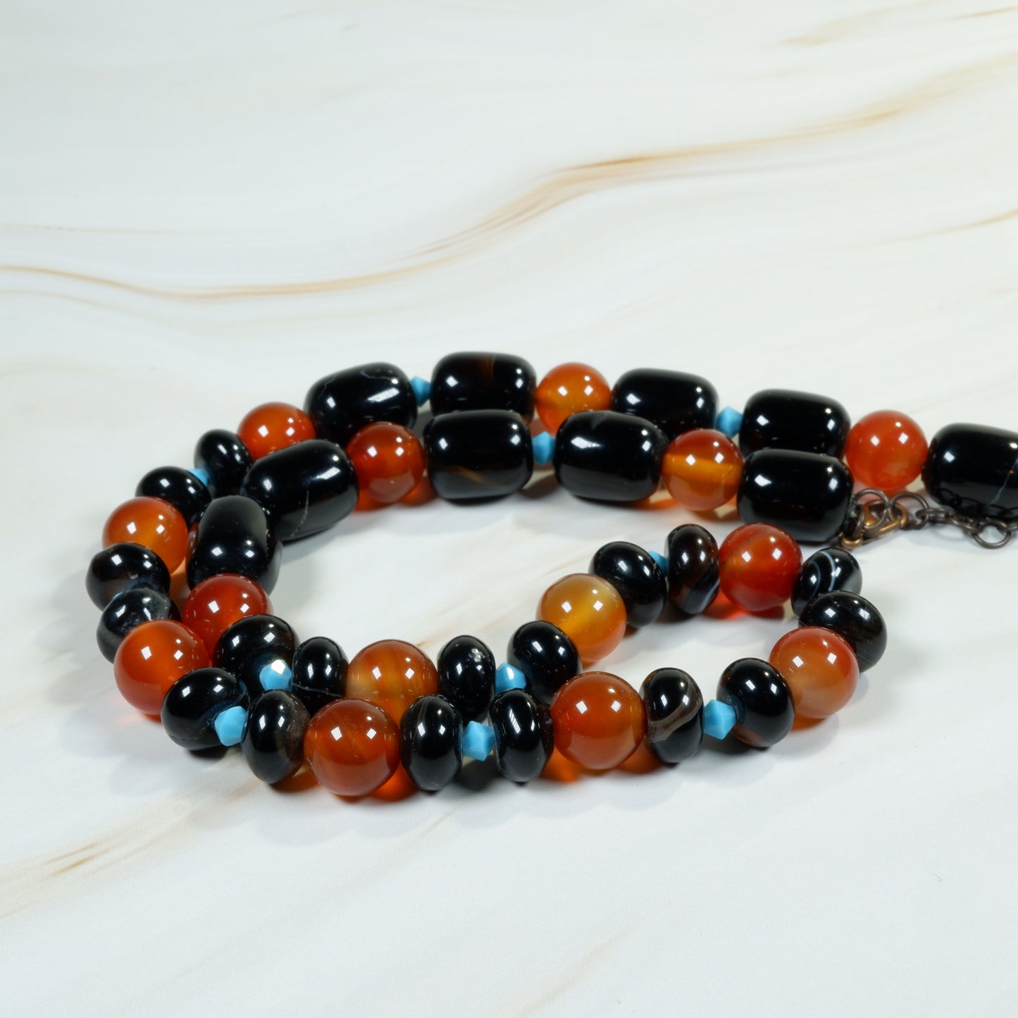 Black & Red Agate with Crystals