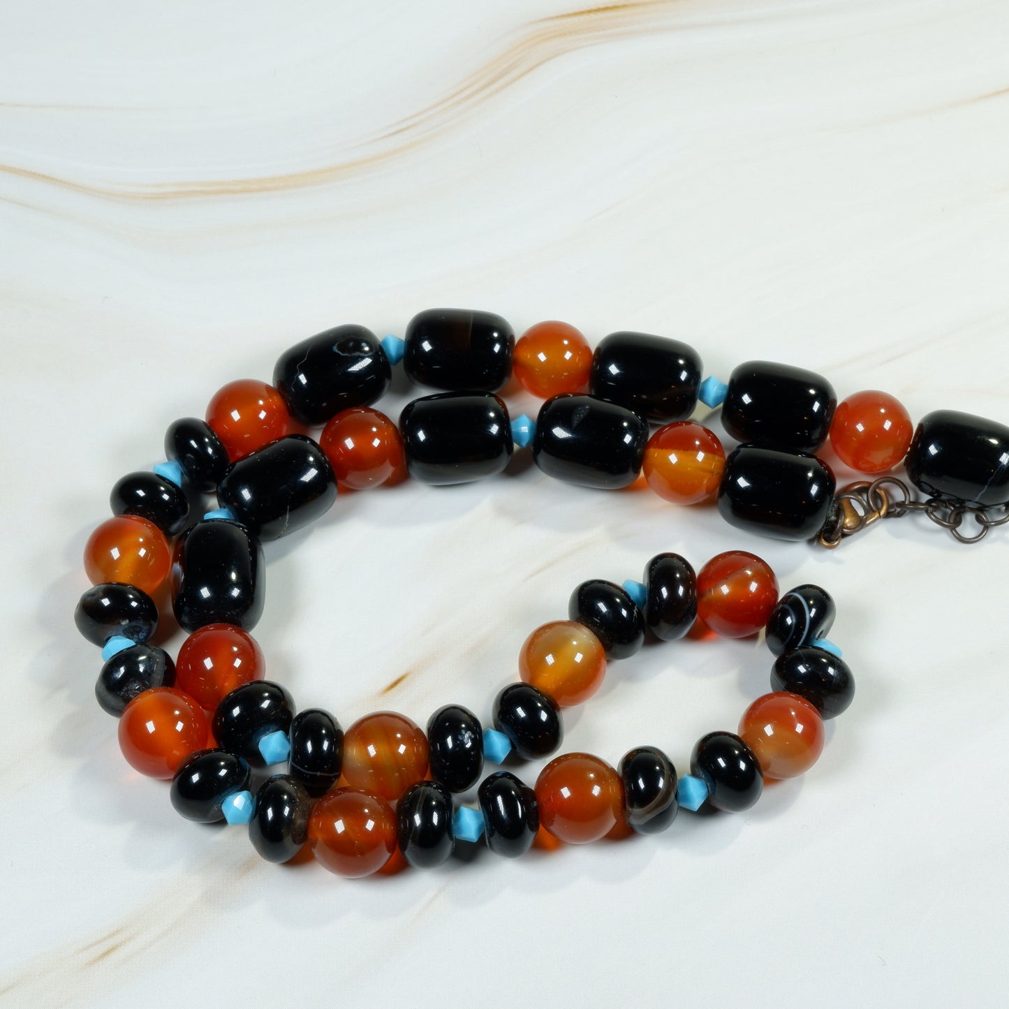 Black & Red Agate with Crystals