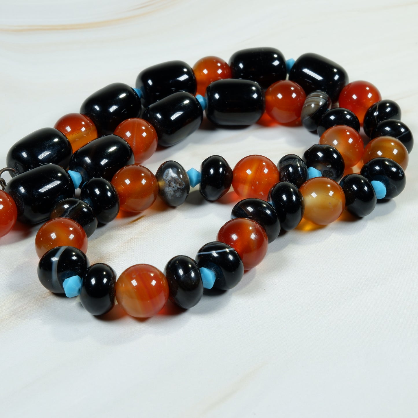 Black & Red Agate with Crystals