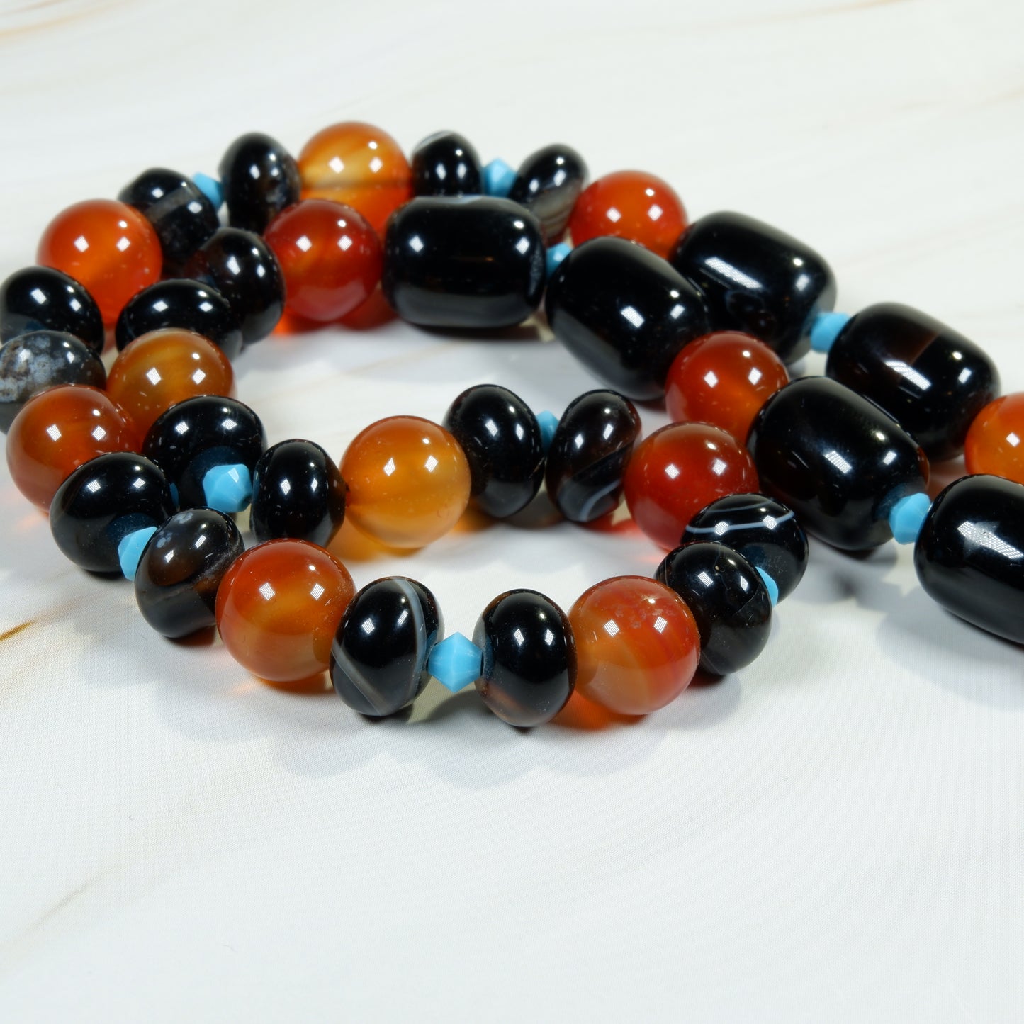 Black & Red Agate with Crystals