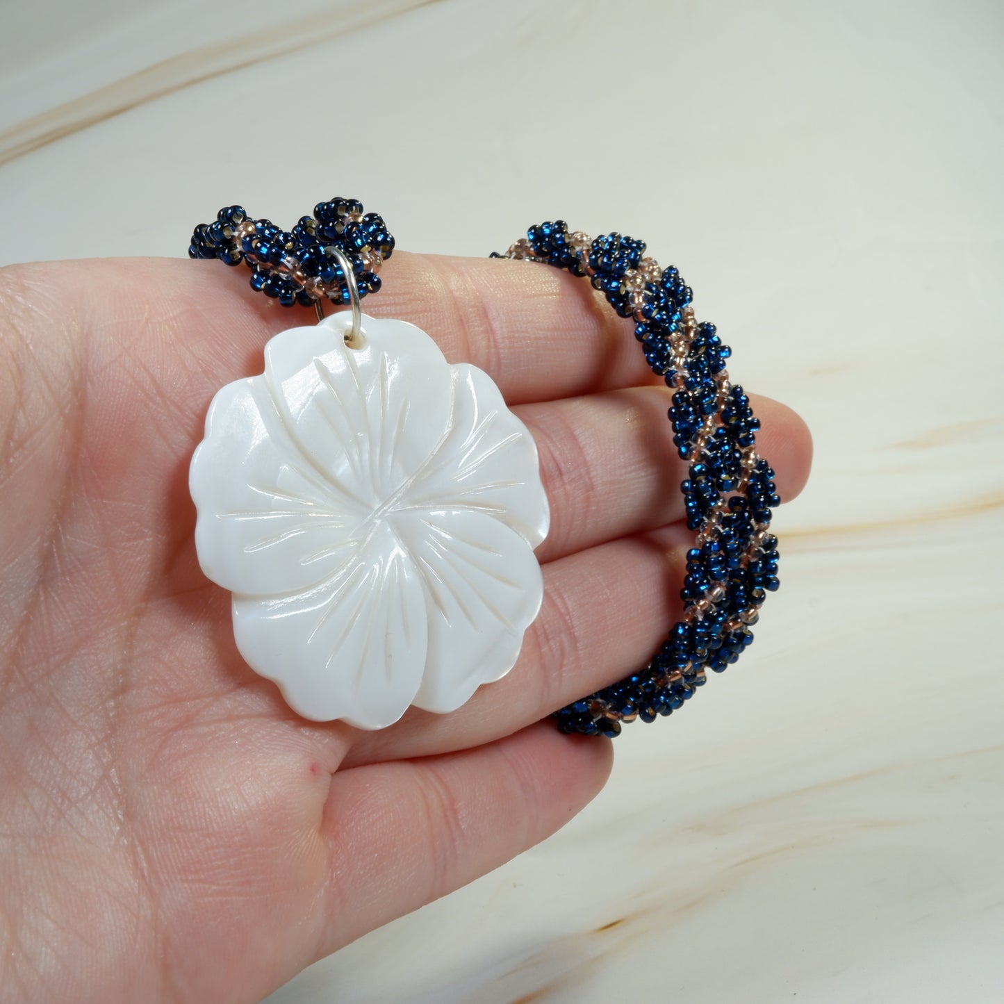 Spiral Rope Shell - Royal Blue & Copper