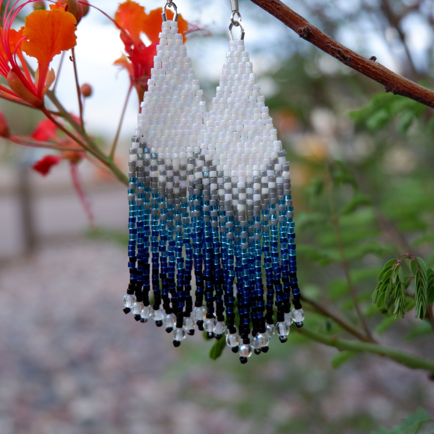 Summer Rain Earrings - White