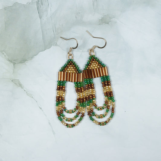 Green, Gold, Brown Loops