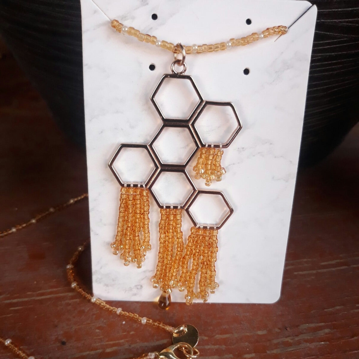 Honeycomb Statement Necklace