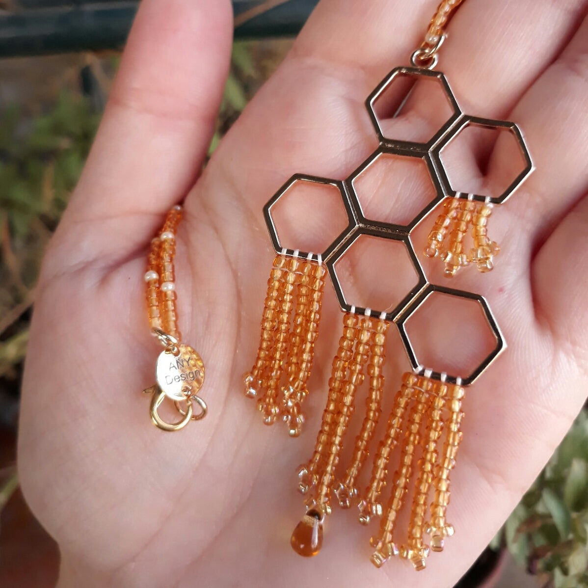 Honeycomb Statement Necklace