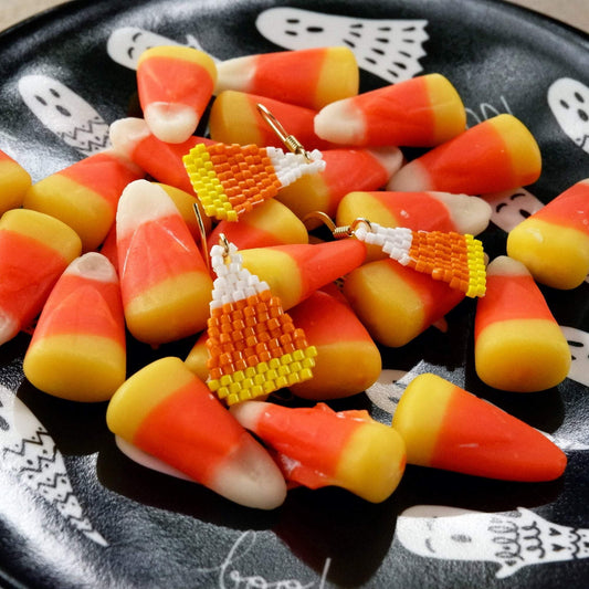 Candy Corn Earrings