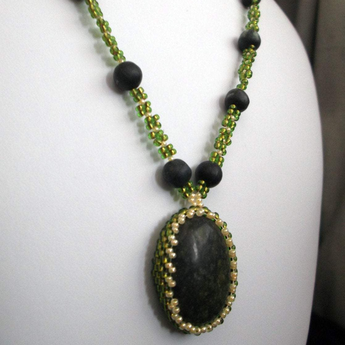 Russian Serpentine Beaded Necklace