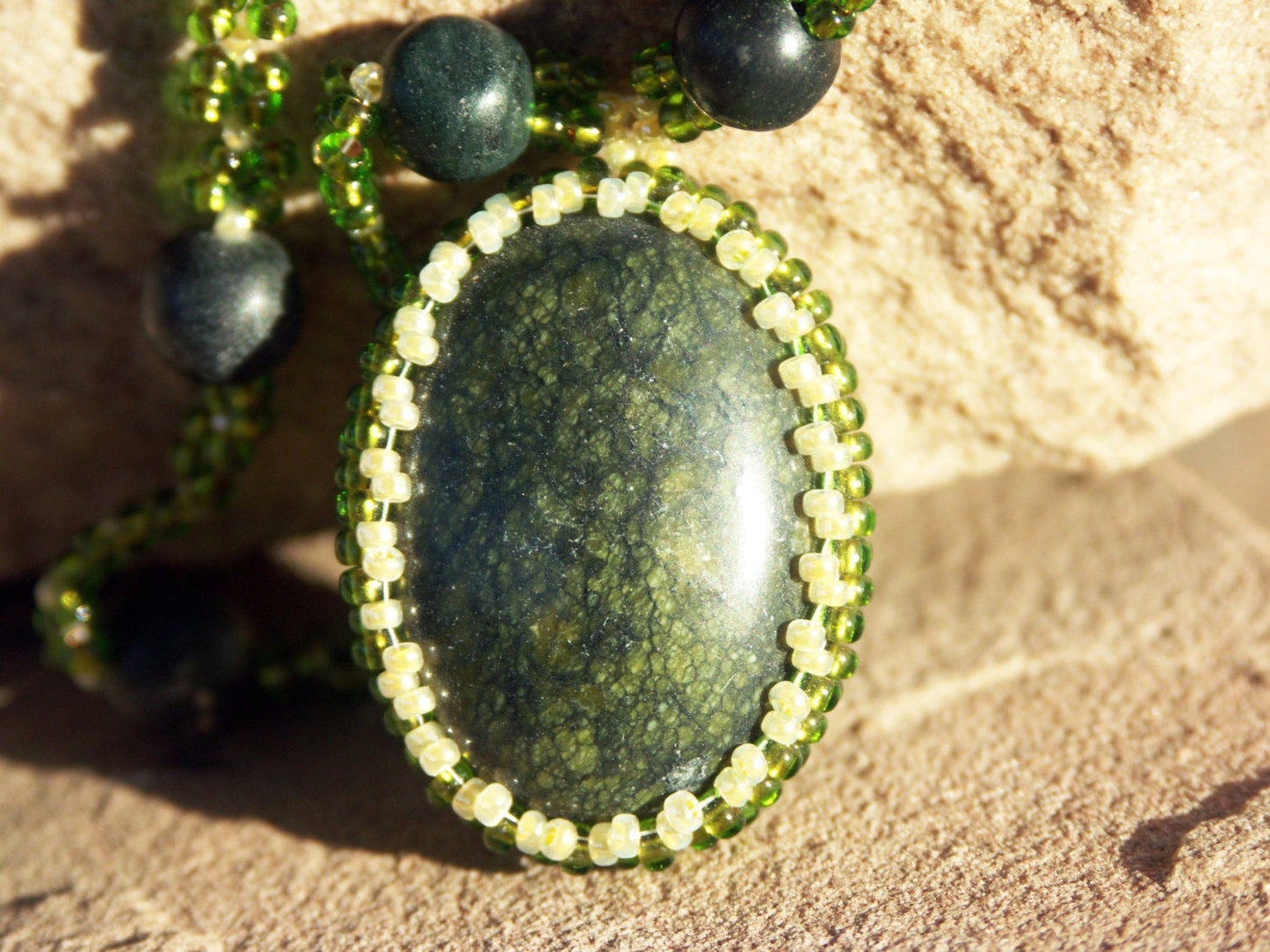 Russian Serpentine Beaded Necklace