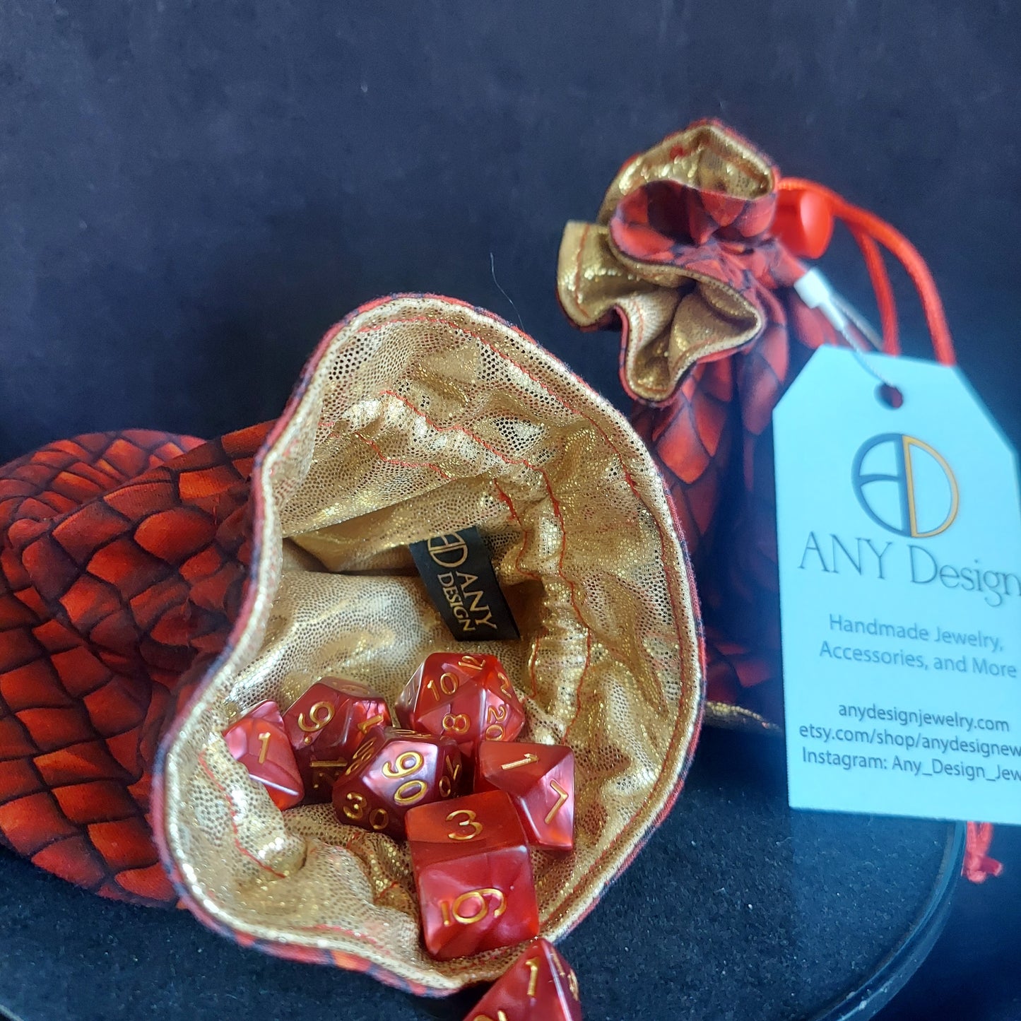 Red Dragonscale Dice Bag