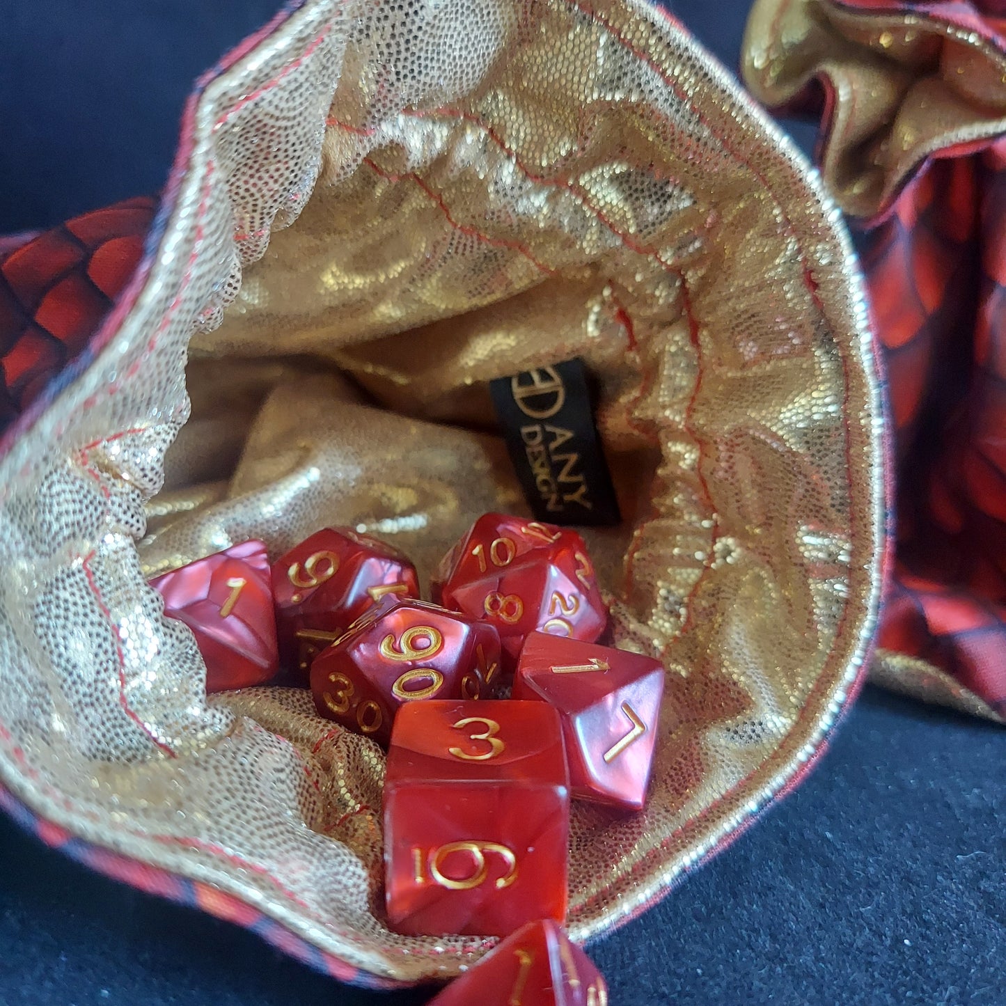 Red Dragonscale Dice Bag