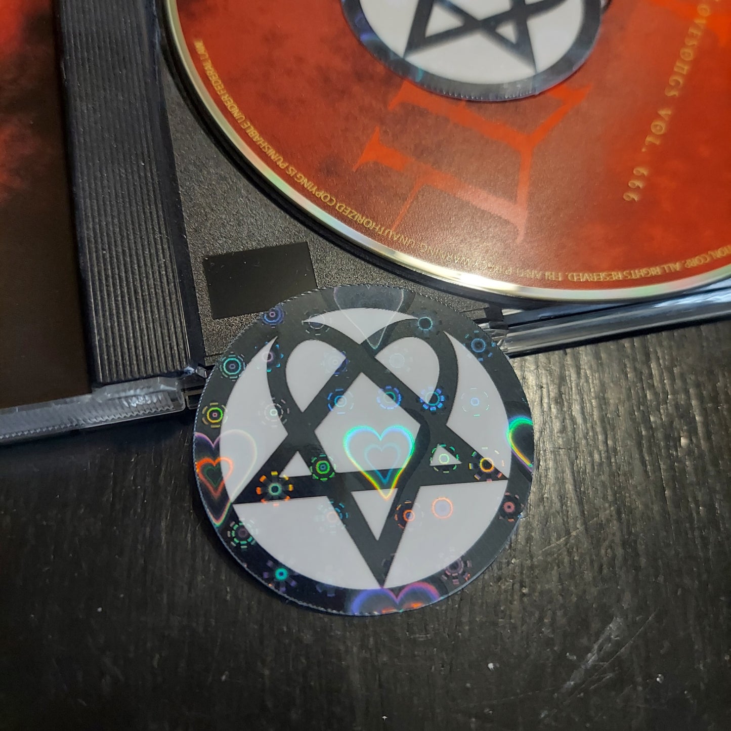 HIM Band Logo Stickers - HIM and Heartagram