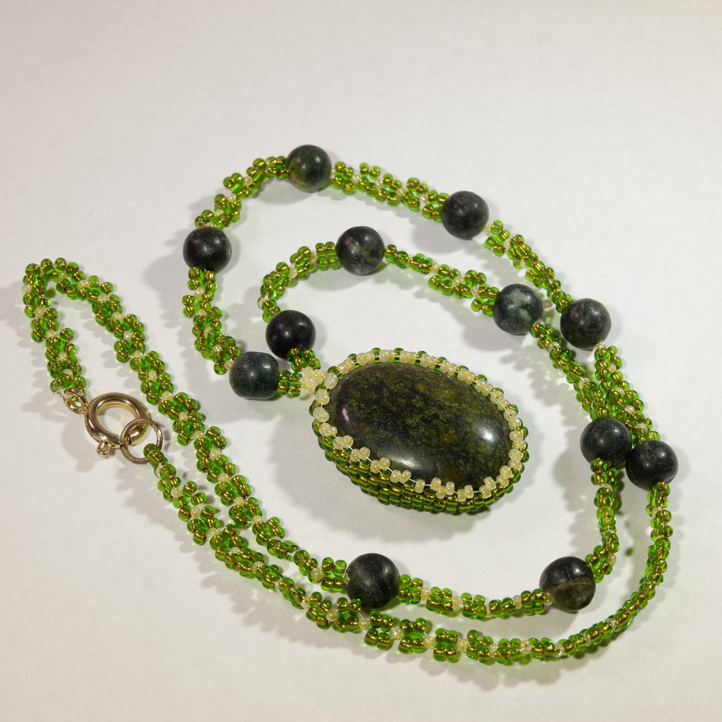 Russian Serpentine Beaded Necklace