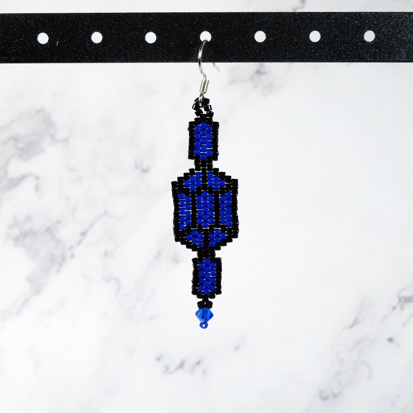 Legend of Zelda Rupee Themed Beaded Earrings with Crystal Accents